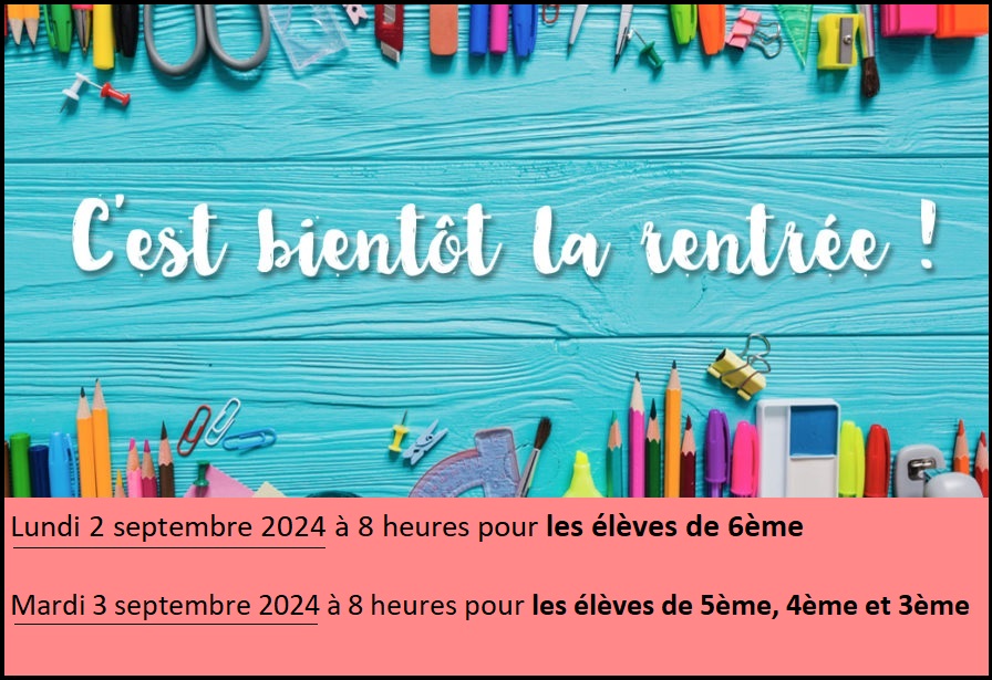 Rentrée 2024-2025 au collège Paul Emile Victor